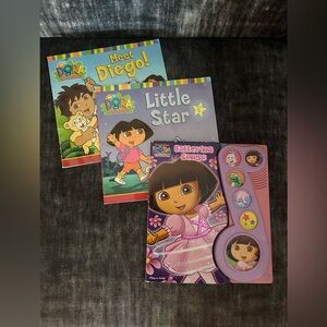 00s and 2012 Nickelodeon Dora the Explorer and Diego Book Lot of 3